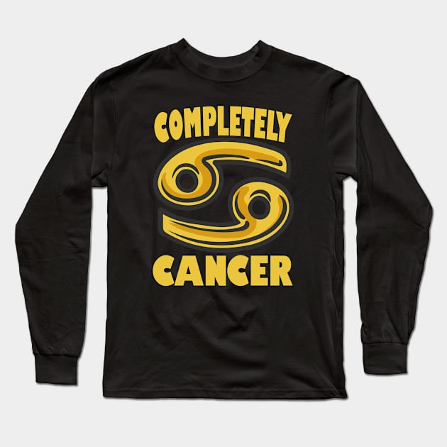 Completely Cancer Long Sleeve T-Shirt by Delta V Art
